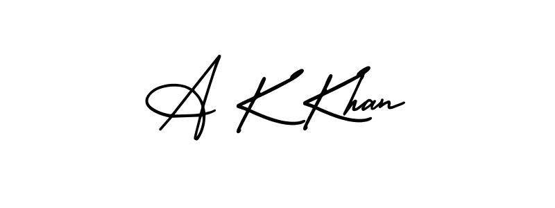 How to make A K Khan signature? AmerikaSignatureDemo-Regular is a professional autograph style. Create handwritten signature for A K Khan name. A K Khan signature style 3 images and pictures png