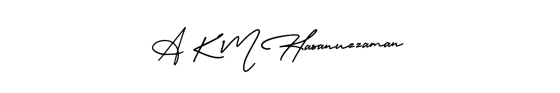 How to make A K M Hasanuzzaman signature? AmerikaSignatureDemo-Regular is a professional autograph style. Create handwritten signature for A K M Hasanuzzaman name. A K M Hasanuzzaman signature style 3 images and pictures png