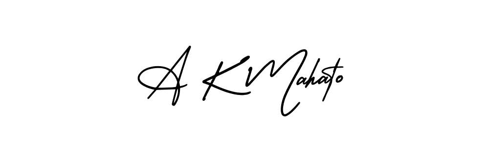 A K Mahato stylish signature style. Best Handwritten Sign (AmerikaSignatureDemo-Regular) for my name. Handwritten Signature Collection Ideas for my name A K Mahato. A K Mahato signature style 3 images and pictures png