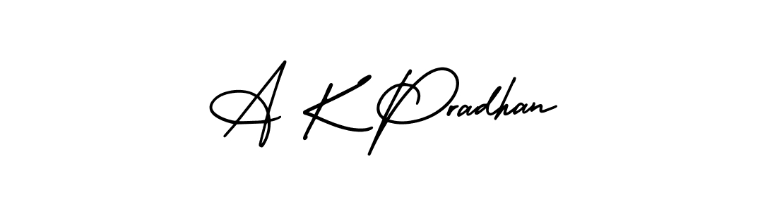 if you are searching for the best signature style for your name A K Pradhan. so please give up your signature search. here we have designed multiple signature styles  using AmerikaSignatureDemo-Regular. A K Pradhan signature style 3 images and pictures png