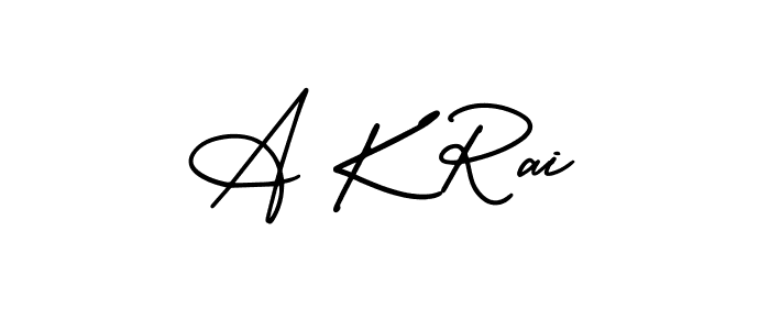 A K Rai stylish signature style. Best Handwritten Sign (AmerikaSignatureDemo-Regular) for my name. Handwritten Signature Collection Ideas for my name A K Rai. A K Rai signature style 3 images and pictures png