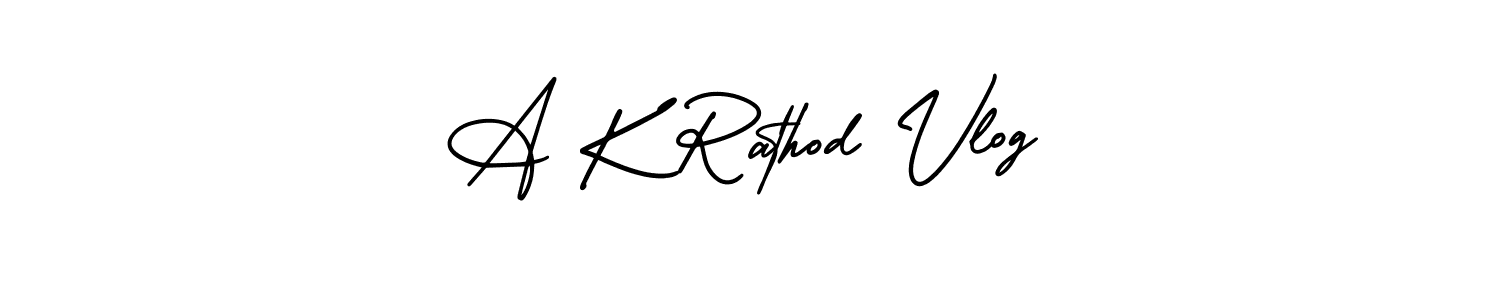 How to make A K Rathod Vlog signature? AmerikaSignatureDemo-Regular is a professional autograph style. Create handwritten signature for A K Rathod Vlog name. A K Rathod Vlog signature style 3 images and pictures png