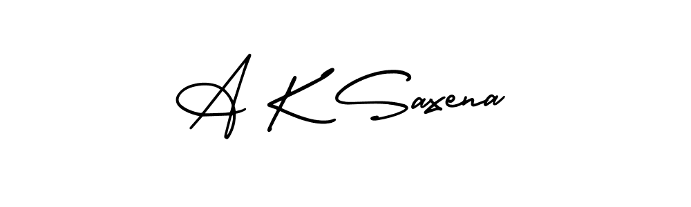 The best way (AmerikaSignatureDemo-Regular) to make a short signature is to pick only two or three words in your name. The name A K Saxena include a total of six letters. For converting this name. A K Saxena signature style 3 images and pictures png