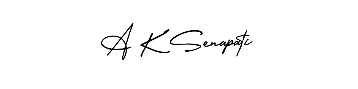 How to Draw A K Senapati signature style? AmerikaSignatureDemo-Regular is a latest design signature styles for name A K Senapati. A K Senapati signature style 3 images and pictures png