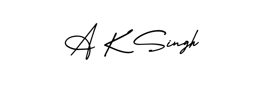 Make a beautiful signature design for name A K Singh. With this signature (AmerikaSignatureDemo-Regular) style, you can create a handwritten signature for free. A K Singh signature style 3 images and pictures png