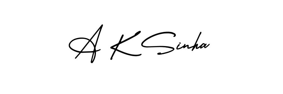 Create a beautiful signature design for name A K Sinha. With this signature (AmerikaSignatureDemo-Regular) fonts, you can make a handwritten signature for free. A K Sinha signature style 3 images and pictures png