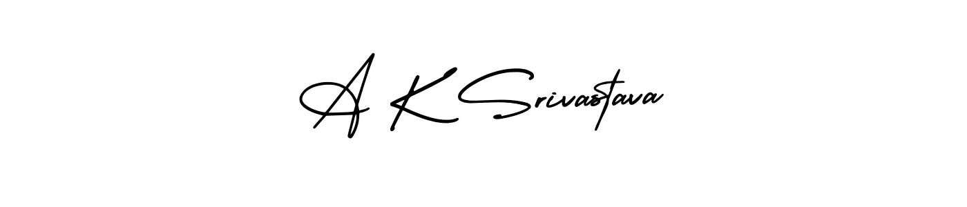 This is the best signature style for the A K Srivastava name. Also you like these signature font (AmerikaSignatureDemo-Regular). Mix name signature. A K Srivastava signature style 3 images and pictures png