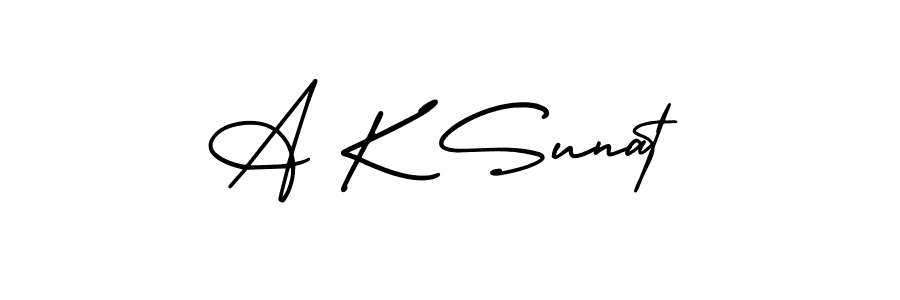 Best and Professional Signature Style for A K Sunat. AmerikaSignatureDemo-Regular Best Signature Style Collection. A K Sunat signature style 3 images and pictures png