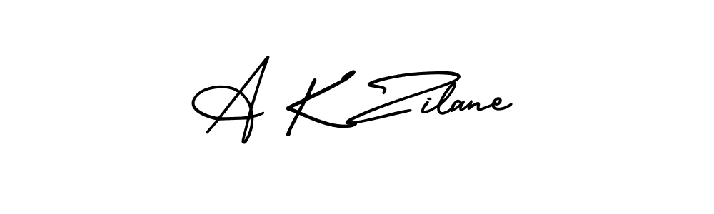 A K Zilane stylish signature style. Best Handwritten Sign (AmerikaSignatureDemo-Regular) for my name. Handwritten Signature Collection Ideas for my name A K Zilane. A K Zilane signature style 3 images and pictures png