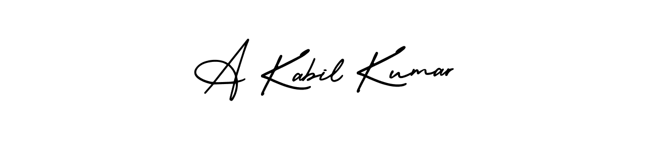 Make a beautiful signature design for name A Kabil Kumar. With this signature (AmerikaSignatureDemo-Regular) style, you can create a handwritten signature for free. A Kabil Kumar signature style 3 images and pictures png