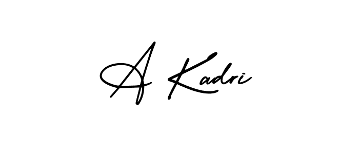 How to Draw A Kadri signature style? AmerikaSignatureDemo-Regular is a latest design signature styles for name A Kadri. A Kadri signature style 3 images and pictures png