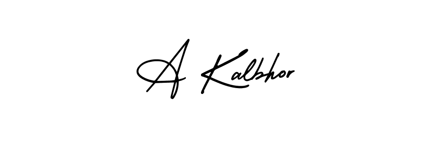 A Kalbhor stylish signature style. Best Handwritten Sign (AmerikaSignatureDemo-Regular) for my name. Handwritten Signature Collection Ideas for my name A Kalbhor. A Kalbhor signature style 3 images and pictures png