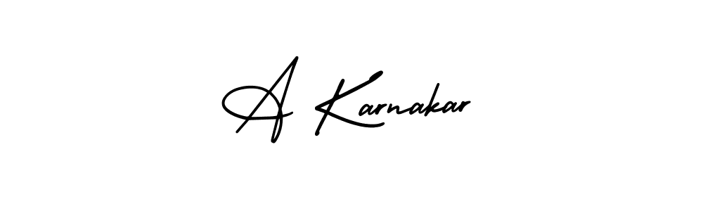 How to make A Karnakar name signature. Use AmerikaSignatureDemo-Regular style for creating short signs online. This is the latest handwritten sign. A Karnakar signature style 3 images and pictures png