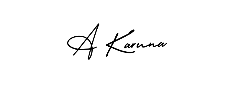 Check out images of Autograph of A Karuna name. Actor A Karuna Signature Style. AmerikaSignatureDemo-Regular is a professional sign style online. A Karuna signature style 3 images and pictures png