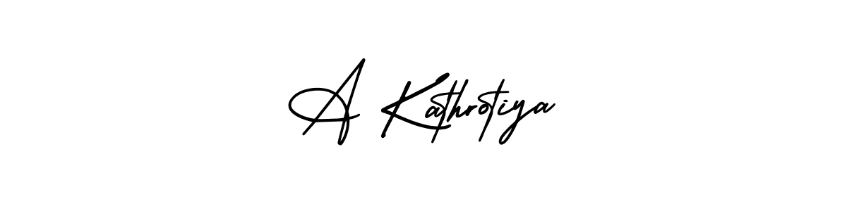 Make a short A Kathrotiya signature style. Manage your documents anywhere anytime using AmerikaSignatureDemo-Regular. Create and add eSignatures, submit forms, share and send files easily. A Kathrotiya signature style 3 images and pictures png