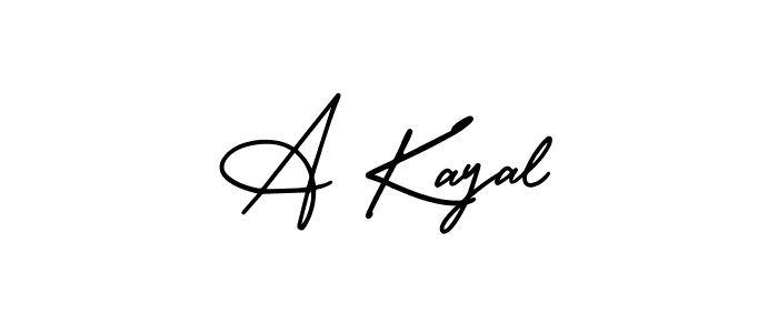 Make a beautiful signature design for name A Kayal. Use this online signature maker to create a handwritten signature for free. A Kayal signature style 3 images and pictures png