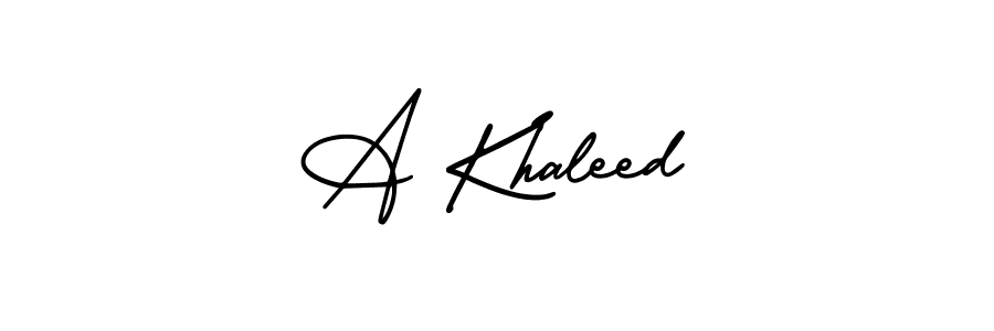 You should practise on your own different ways (AmerikaSignatureDemo-Regular) to write your name (A Khaleed) in signature. don't let someone else do it for you. A Khaleed signature style 3 images and pictures png