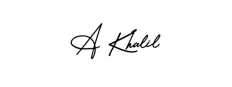 Similarly AmerikaSignatureDemo-Regular is the best handwritten signature design. Signature creator online .You can use it as an online autograph creator for name A Khalil. A Khalil signature style 3 images and pictures png