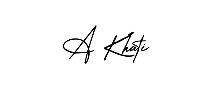 This is the best signature style for the A Khati name. Also you like these signature font (AmerikaSignatureDemo-Regular). Mix name signature. A Khati signature style 3 images and pictures png