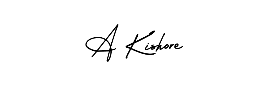 The best way (AmerikaSignatureDemo-Regular) to make a short signature is to pick only two or three words in your name. The name A Kishore include a total of six letters. For converting this name. A Kishore signature style 3 images and pictures png