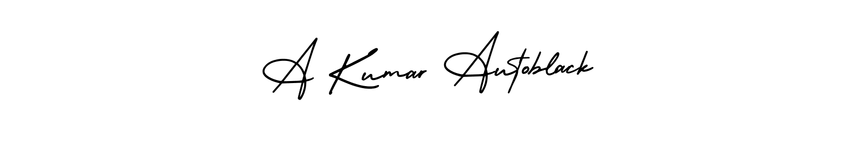 You should practise on your own different ways (AmerikaSignatureDemo-Regular) to write your name (A Kumar Autoblack) in signature. don't let someone else do it for you. A Kumar Autoblack signature style 3 images and pictures png