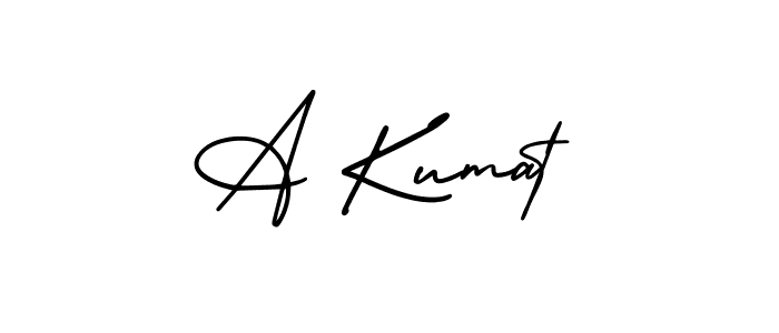 How to Draw A Kumat signature style? AmerikaSignatureDemo-Regular is a latest design signature styles for name A Kumat. A Kumat signature style 3 images and pictures png