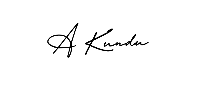 Make a beautiful signature design for name A Kundu. With this signature (AmerikaSignatureDemo-Regular) style, you can create a handwritten signature for free. A Kundu signature style 3 images and pictures png