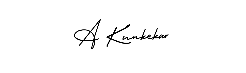 Make a beautiful signature design for name A Kunkekar. With this signature (AmerikaSignatureDemo-Regular) style, you can create a handwritten signature for free. A Kunkekar signature style 3 images and pictures png