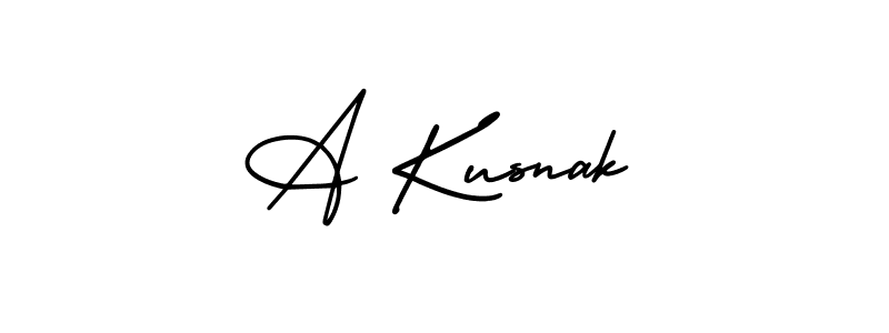 Make a beautiful signature design for name A Kusnak. With this signature (AmerikaSignatureDemo-Regular) style, you can create a handwritten signature for free. A Kusnak signature style 3 images and pictures png