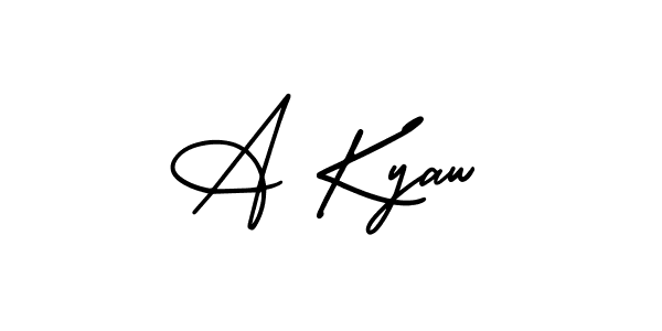 if you are searching for the best signature style for your name A Kyaw. so please give up your signature search. here we have designed multiple signature styles  using AmerikaSignatureDemo-Regular. A Kyaw signature style 3 images and pictures png