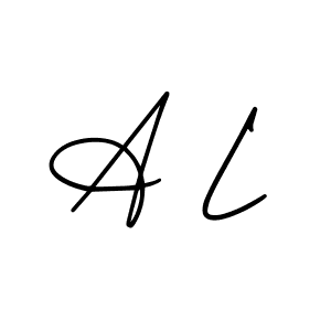 Design your own signature with our free online signature maker. With this signature software, you can create a handwritten (AmerikaSignatureDemo-Regular) signature for name A L. A L signature style 3 images and pictures png