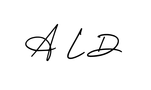 Create a beautiful signature design for name A L D. With this signature (AmerikaSignatureDemo-Regular) fonts, you can make a handwritten signature for free. A L D signature style 3 images and pictures png