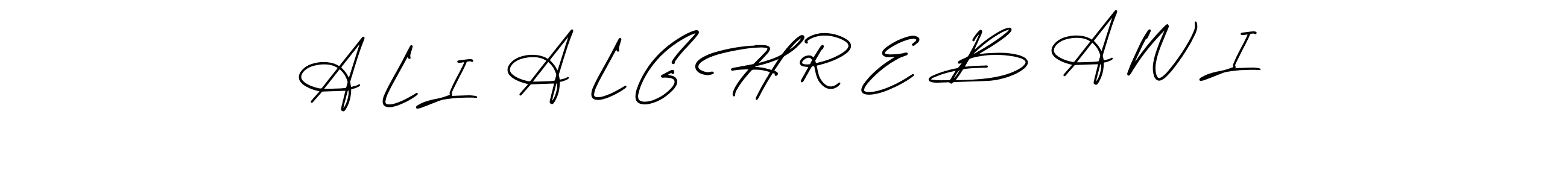 Also we have A L I  A L G H R E B A W I name is the best signature style. Create professional handwritten signature collection using AmerikaSignatureDemo-Regular autograph style. A L I  A L G H R E B A W I signature style 3 images and pictures png