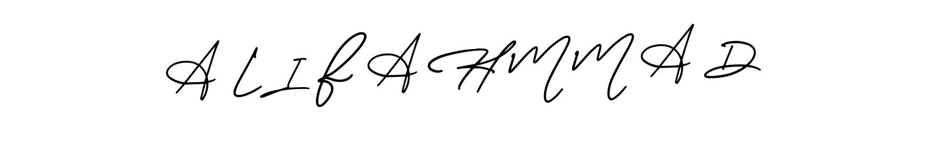 How to make A L I F A H M M A D signature? AmerikaSignatureDemo-Regular is a professional autograph style. Create handwritten signature for A L I F A H M M A D name. A L I F A H M M A D signature style 3 images and pictures png