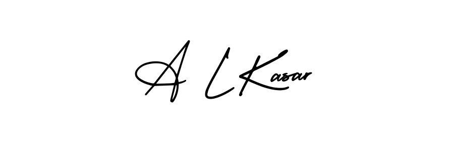 Make a beautiful signature design for name A L Kasar. With this signature (AmerikaSignatureDemo-Regular) style, you can create a handwritten signature for free. A L Kasar signature style 3 images and pictures png