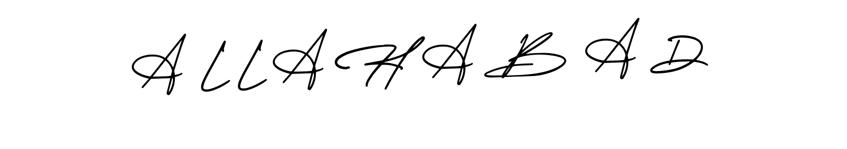 AmerikaSignatureDemo-Regular is a professional signature style that is perfect for those who want to add a touch of class to their signature. It is also a great choice for those who want to make their signature more unique. Get A L L A H A B A D name to fancy signature for free. A L L A H A B A D signature style 3 images and pictures png
