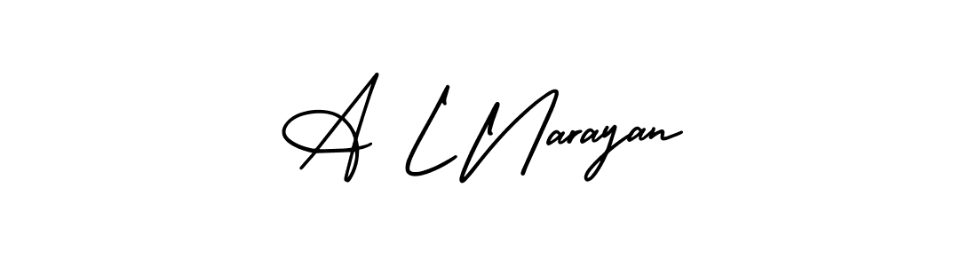 A L Narayan stylish signature style. Best Handwritten Sign (AmerikaSignatureDemo-Regular) for my name. Handwritten Signature Collection Ideas for my name A L Narayan. A L Narayan signature style 3 images and pictures png