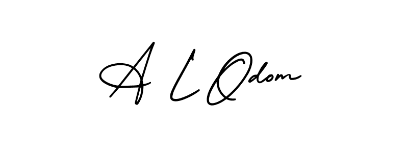 How to Draw A L Odom signature style? AmerikaSignatureDemo-Regular is a latest design signature styles for name A L Odom. A L Odom signature style 3 images and pictures png