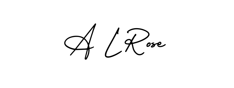 The best way (AmerikaSignatureDemo-Regular) to make a short signature is to pick only two or three words in your name. The name A L Rose include a total of six letters. For converting this name. A L Rose signature style 3 images and pictures png
