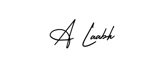 How to make A Laabh name signature. Use AmerikaSignatureDemo-Regular style for creating short signs online. This is the latest handwritten sign. A Laabh signature style 3 images and pictures png