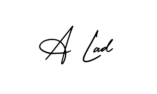 How to Draw A Lad signature style? AmerikaSignatureDemo-Regular is a latest design signature styles for name A Lad. A Lad signature style 3 images and pictures png