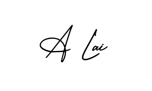 A Lai stylish signature style. Best Handwritten Sign (AmerikaSignatureDemo-Regular) for my name. Handwritten Signature Collection Ideas for my name A Lai. A Lai signature style 3 images and pictures png