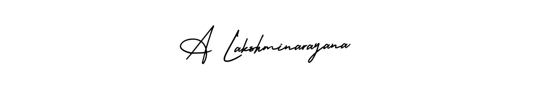 How to Draw A Lakshminarayana signature style? AmerikaSignatureDemo-Regular is a latest design signature styles for name A Lakshminarayana. A Lakshminarayana signature style 3 images and pictures png