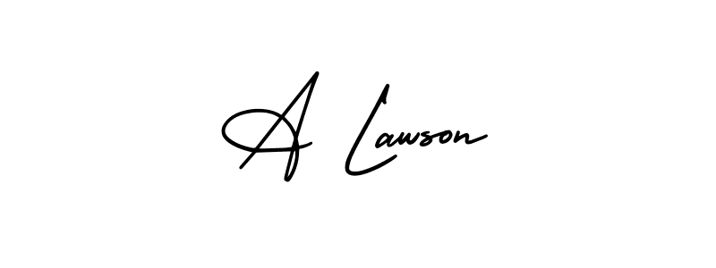 This is the best signature style for the A Lawson name. Also you like these signature font (AmerikaSignatureDemo-Regular). Mix name signature. A Lawson signature style 3 images and pictures png