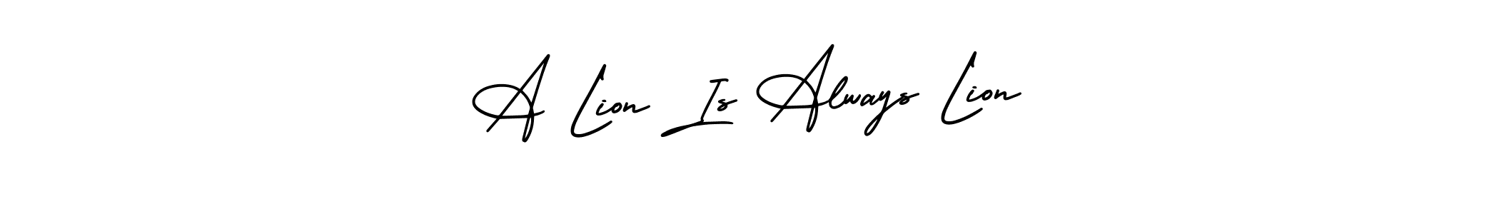 AmerikaSignatureDemo-Regular is a professional signature style that is perfect for those who want to add a touch of class to their signature. It is also a great choice for those who want to make their signature more unique. Get A Lion Is Always Lion name to fancy signature for free. A Lion Is Always Lion signature style 3 images and pictures png