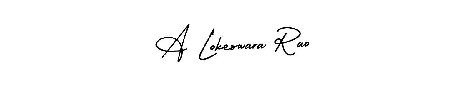 You should practise on your own different ways (AmerikaSignatureDemo-Regular) to write your name (A Lokeswara Rao) in signature. don't let someone else do it for you. A Lokeswara Rao signature style 3 images and pictures png