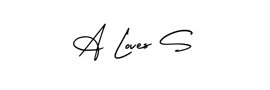 How to make A Loves S name signature. Use AmerikaSignatureDemo-Regular style for creating short signs online. This is the latest handwritten sign. A Loves S signature style 3 images and pictures png