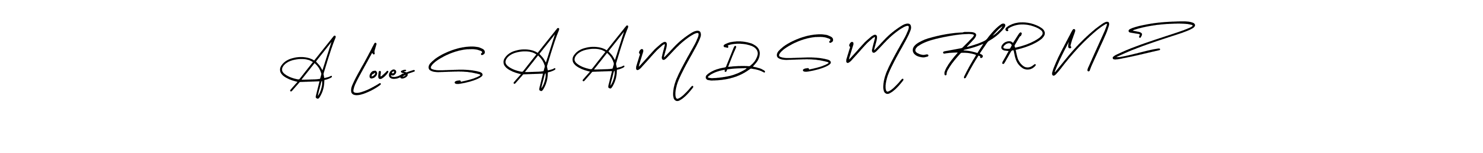 Make a beautiful signature design for name A Loves S A A M D S M H R N Z. With this signature (AmerikaSignatureDemo-Regular) style, you can create a handwritten signature for free. A Loves S A A M D S M H R N Z signature style 3 images and pictures png