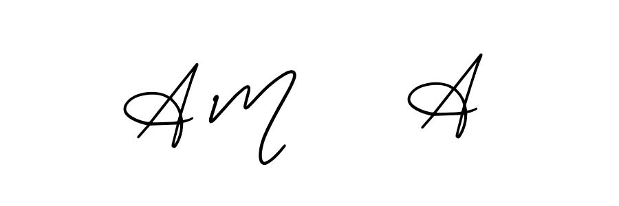 You should practise on your own different ways (AmerikaSignatureDemo-Regular) to write your name (A M     A) in signature. don't let someone else do it for you. A M     A signature style 3 images and pictures png