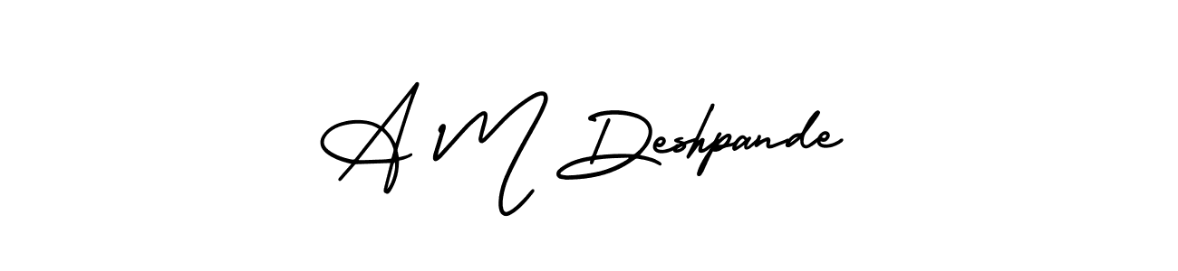 if you are searching for the best signature style for your name A M Deshpande. so please give up your signature search. here we have designed multiple signature styles  using AmerikaSignatureDemo-Regular. A M Deshpande signature style 3 images and pictures png